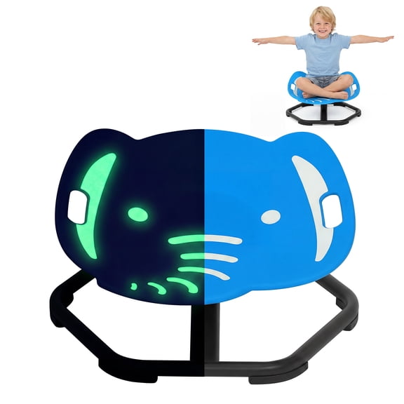 Sensory Spinning Chair for Autistic Kids, Multifunctional Sit and Spin Swivel Seat, Balance Training Sensory Toy for Ages 3 Children