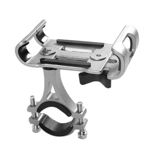 Inteprter Soporte giratorio de 360 grados para teléfono móvil de bicicleta, soporte de Metal para teléfono de motocicleta, soporte de teléfono Teléfono y Comunicación plata