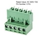thumbnail image 4 of Conector de bloque de terminales de tornillo PCB de ángulo recto de 5 pines y 5.08 mm, 10 juegos, 4 of 6