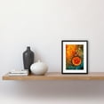 thumbnail image 2 of Abstract Liquid Paint Dried Orange Fruit Slice Artwork Framed Wall Art Print 9X7 Inch, 2 of 5