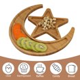 thumbnail image 1 of Paokuoon Wooden Tray Set Wooden Tray Set Moon And Star Shape Wooden Serving Tray Set Easy to Clean Food Pallet for Home Kitchen Moon And Star Trays 1 Set, 1 of 6