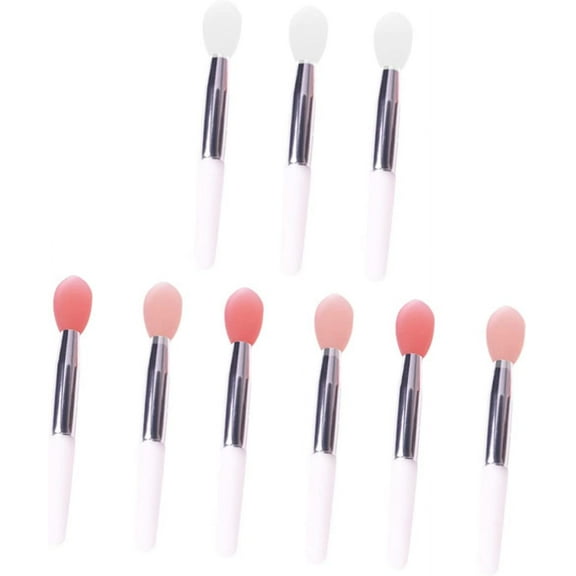 Lipstick Lip Applicator 9pcs Sleep Lip Balm Spoon Silicone Lip Brush Lip Gloss Applicator Silicone Makeup Sponge Makeup Tool Brush Lipstick Applicator Brush Lip Mask Applicator