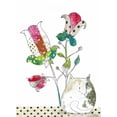 thumbnail image 2 of Ogren, Sarah 11x14 Gold Ornate Wood Framed with Double Matting Museum Art Print Titled - Calico in the Flowers, 2 of 4