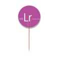 thumbnail image 1 of Chestry Elements Period Table Actinide Lawrencium Lr Toothpick Flags Round Labels Party Decoration, 1 of 3
