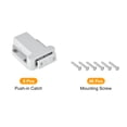 thumbnail image 3 of Unique Bargains 8 Set ABS Automatic Spring Loaded Push to Open Door Catch Touch Lock, Grey, 3 of 6