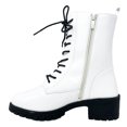 thumbnail image 3 of New Women's Lug Sole Platform Combat Ankle Bootie Lace up Side Zipper Bootie, 3 of 5