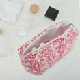thumbnail image 5 of Unique Bargains Floral Medium Pattern Makeup Bag for Travel Red Polyester, 5 of 6