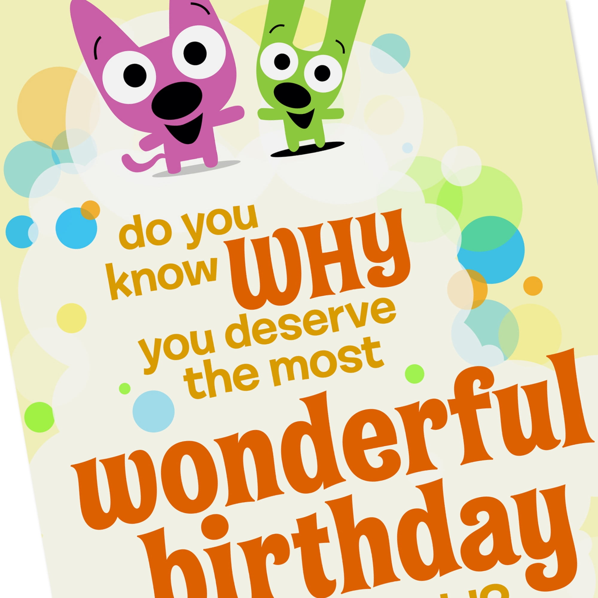 Hallmark hoops & yoyo Birthday Card with Sound (You're Wonderful to Infinity)