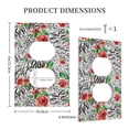 thumbnail image 3 of Rocae Roses Mixed Zebra 1 for Decorator Light Switch or Receptacle Outlet Wall Plate,Polycarbonate Thermoplastic-Style S, 3 of 6