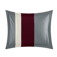 thumbnail image 2 of Chic Home Eyelet 10 Piece Comforter Set Color Block Ruffled Bag Bedding-Decorative Pillows Shams Included, King, Burgundy, 2 of 8