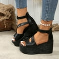 thumbnail image 5 of Mostsola Sandals for Women 2025 Platform Wedges Heels Trendy Strappy Pumps Shoes with Zipper, 5 of 8