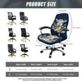 thumbnail image 6 of SCRAWLGOD Alpaca White Daisy Navy Blue Anti-Dust Cover for Office Chair Seat Comfy Non-Slip Easy to Install High Back Chair Slipcover All-in-One Computer Chair Cover, S, 6 of 7