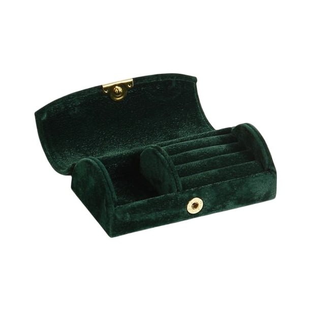 Qarigey Caja de exhibición de joyería para mujer, caja de almacenamiento de pendientes con pasador de oreja, soporte de paquete de de viaje Ropa, zapatos y accesorios Miscelánea Verde oscuro Qarigey AP015909-04
