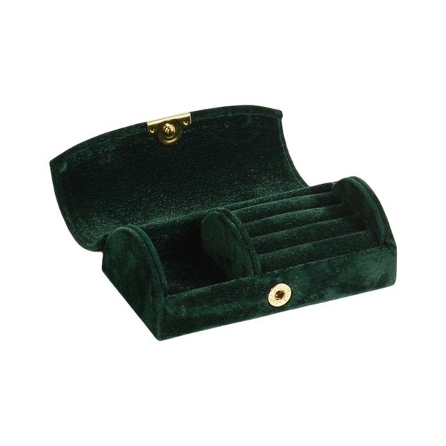 Jumpingount Caja de exhibición de joyería para mujer, caja de almacenamiento de pendientes con pasador de oreja, soporte de paquete de de viaje Ropa, zapatos y accesorios Miscelánea Verde oscuro Jumpingount AP015909-04
