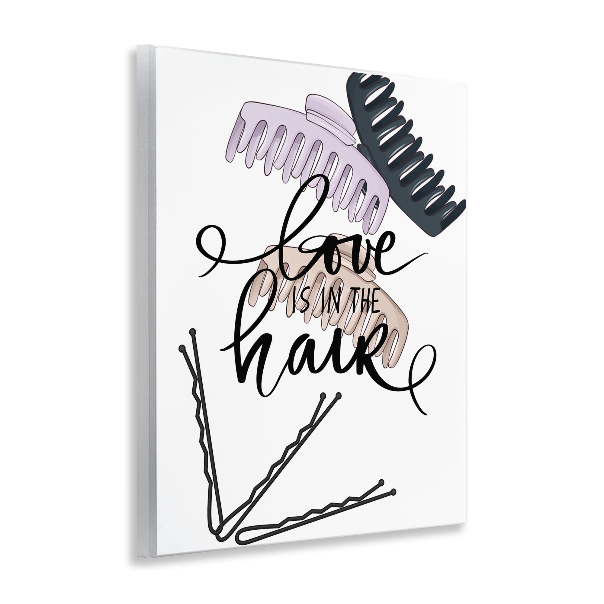 Stupell Industries Love Is In The Hair Wall Plaque Art, design by Jesse Keith