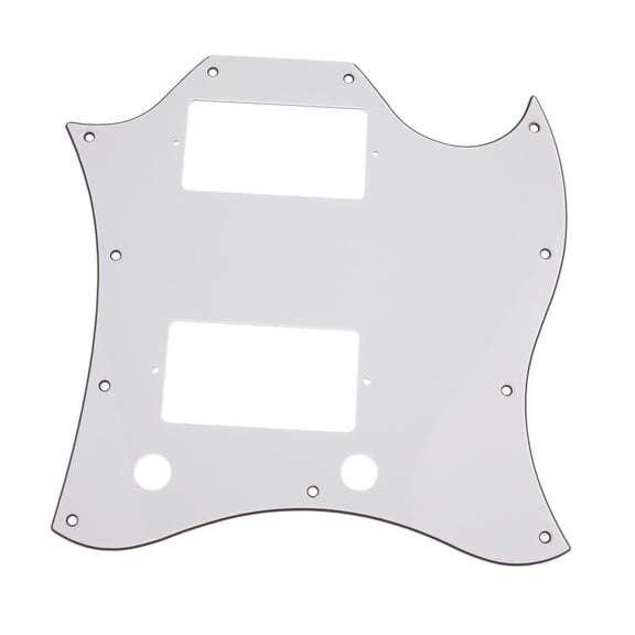 3 Layer Full Guitar Pickguard for SG Standard Electric Guitar Replacement White