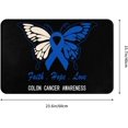 thumbnail image 2 of Butterfly Colon Cancer Awareness Doormat Front Door Rug, 24"X16" Absorbent Machine Washable Inside Door Mat, Non Slip Low-Profile Entrance Rug for Entry, Back Door, 2 of 5