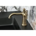 thumbnail image 4 of Kingston Brass KS3543TKL Hallerbos One-Handle 1-Hole Bathroom Faucet with Push Pop-Up Drain in Antique Brass, 4 of 7