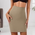 thumbnail image 2 of Wxolcjlv Womens Solid Tube Mini Skirt Strapless Waist Slim Silhouette Club Night Short Skirts, 2 of 6