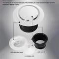 Adjustable Air Vent ABS Wall Mounted Flexible Space Saving Round Soffit Air Vent for Bathroom Library
