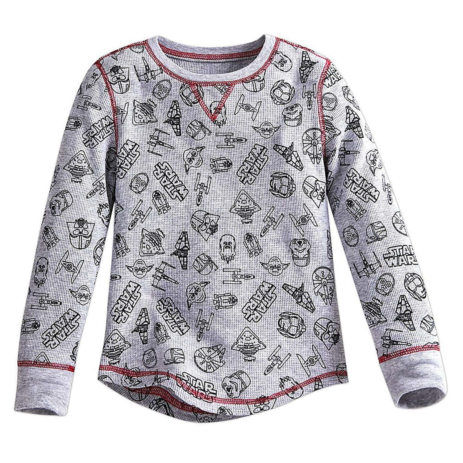 Disney Store Star Wars Long Sleeve Thermal Shirt Boy Size 7/8 