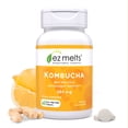 thumbnail image 2 of (2 pack) EZ Melts Dissolvable Sugar-Free Kombucha Tablets with SCOBY & Apple Cider Vinegar, Gut Health Supplements for Men & Women, Ginger Lemonade Flavor - 60 Dissolvable Tablets (60 Servings), 2 of 10