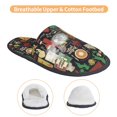thumbnail image 3 of Slippers for Women Men, Stamp Pattern Italian Warm Womens Mens House Shoes Bedroom Slippers, Fuzzy Memory Foam Slippers Winter House Indoor Shoes Aesthetic Dorm Slippers, 3 of 5