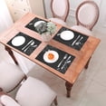 thumbnail image 6 of ZNDUO Placemats, 6 PCS Heat Resistant Stain Resistant Woven PVC Insulation Placemats, Durable Washable Elegant Table Mats for Dining-Gray Circuit, 18"x12", 6 of 6
