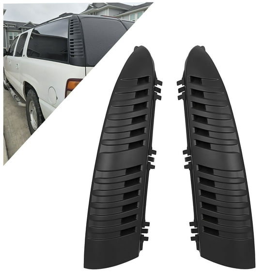 KOJEM Outer Pillar Molding for 2000-2006 Chevy Chevrolet Suburban 1500 2500 Tahoe & GMC Yukon XL 1500 2500 Replacement for 15764012 15765114 Rear D-Pillar Molding Trim Applique Pair