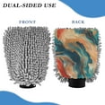 thumbnail image 2 of Qxltty Colorful Gilt Marble Car Wash Mitt 2pcs Scratch Free Lint-Free Antistatic Microfiber 8.07×11.8in, 2 of 8