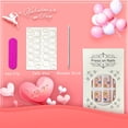 thumbnail image 5 of SUTENGDA Matte Valentine's Day Press on Nails Short Square Fake Nails Colorful Cartoon Heart Acrylic Nails with Design Reusable Stick on Nails Glue on Nails for Women, 5 of 5