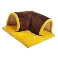 thumbnail image 3 of Escondite de conejillos de indias jinwen Cama y túnel 2 en 1 color café, 3 of 8
