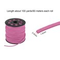thumbnail image 2 of Imitación Gamuza Cordón 2,4mm Microfibra Cuentas Hilo 100 Yardas/90M Artesanía Cuerda para Joyería Fabricación Borla Pulsera Collar Bricolaje, Claro Rosa, 2 of 5