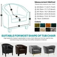 thumbnail image 3 of SHANNA Club Chair Slipcover with Cushion Cover, Stretch Removable 2-Piece Tub Chair Cover Armchair Cover, Spandex Velvet Sofa Cover Furniture Protector for Living Room Arm Chair Couch Cover, 3 of 11