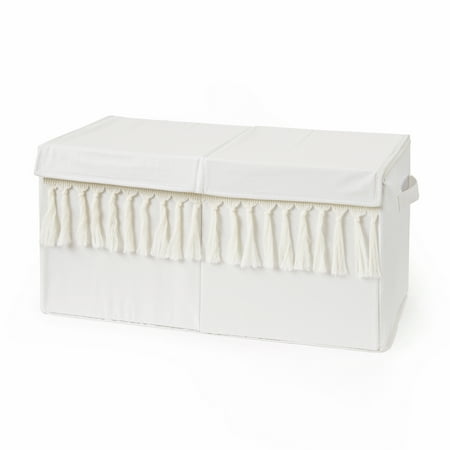 UPC: 0846480086192 | Boho Fringe Ivory Storage Fabric Toy Box by Sweet Jojo Designs