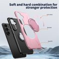 thumbnail image 6 of For Samsung Galaxy S26 Plus 5G Ultra Slim Hybrid TPU+PC Protective Cover with Metal Rotation Holder , Military Grade Shockproof Phone Case Cover,Pink,For Galaxy S26 Plus 5G, 6 of 7