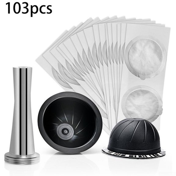 PIX-LINK Para Nespresso Vertuo, taza de cápsula de café, pods reutilizables, herramienta de cocina recargable PIX-LINK Café, suministros de té