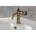 thumbnail image 2 of Kingston Brass KS3543RNX Ostro One-Handle 1-Hole Bathroom Faucet with Push Pop-Up Drain in Antique Brass, 2 of 7