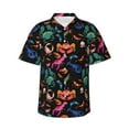 thumbnail image 2 of Picia Animals Under Water Gentle Cotton Regular Fit Short Sleeve Casual Hawaiian Shirt for Men-Medium, 2 of 8