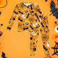 thumbnail image 2 of FINALGANG Kids Boys Girls Crew Neck Long Sleeve Halloween Cartoon Print Fitted Top Elastic Waist Stretch Jogger Pants Halloween Soft Homewear Two Piece Set 2-3 Years, 2 of 5