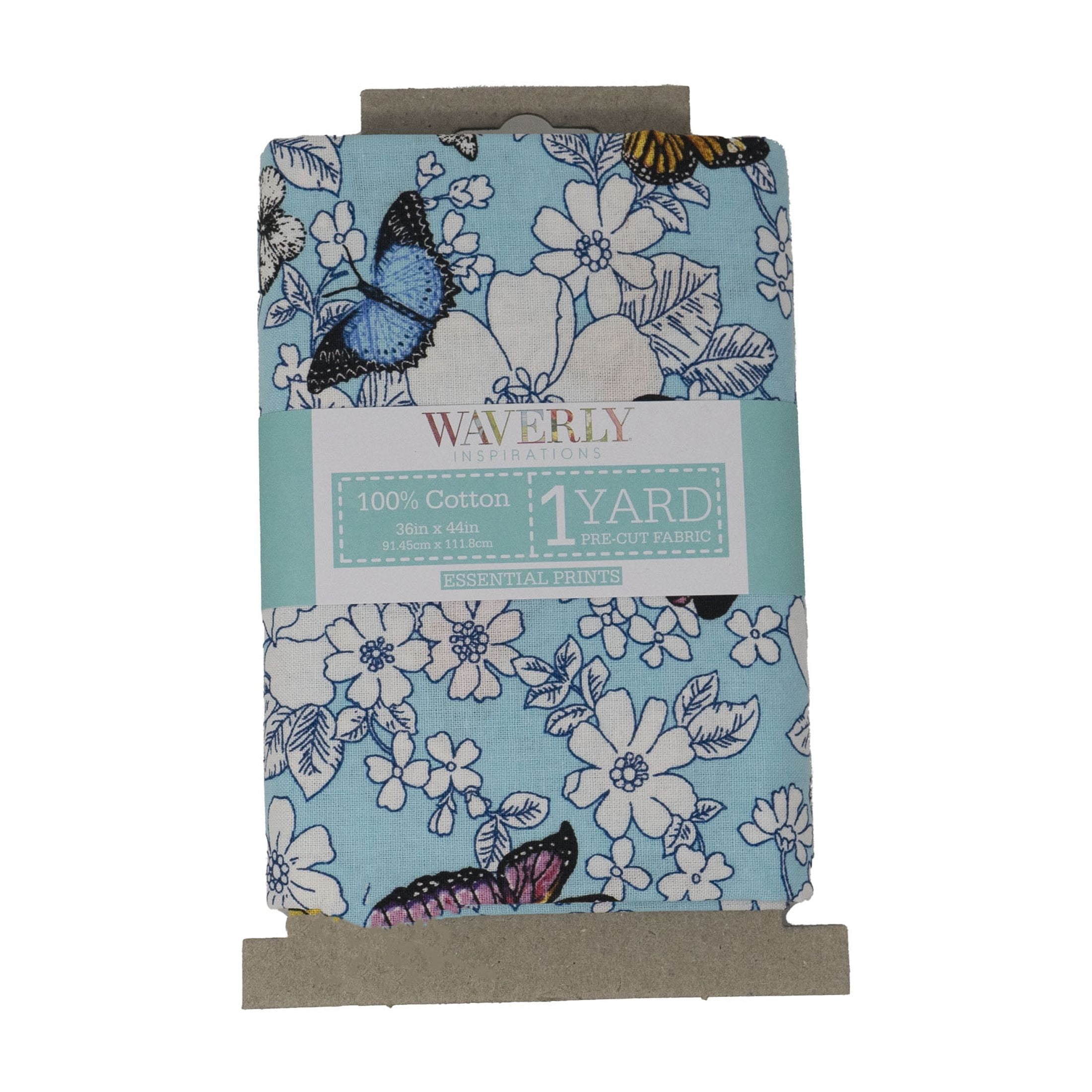 (2 pack) Waverly Inspirations 1 Yard Cut 100% Cotton Prints Fabric, Btf Riviera, 44" Wide for Quilting & Sewing