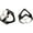 Black, variant on PinchClip Cymbal Wing Nut replacement 3-Pack Red
