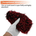 thumbnail image 6 of Unique Bargains 1 Pc Car Wash Towel Plush Car Cleaning Wiping Dryer Car Washing Tool 26x20x1cm Red Black, 6 of 6