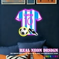 thumbnail image 6 of UPONRAY Jersey Custom Neon Signs with Soccer and Sneaker, Usb Powered with Adjustable Brightness Wall Decor for Gifts, Warm White, 16 inch, 6 of 8