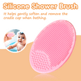 thumbnail image 3 of Baby Hair Care Kit, Wooden Natural Goat Bristles Brush Cradle Cap Comb + Pink Baby Shower Scrubber Set for Newborns Toddlers Boys Girls Baby Grooming Kit, 3 of 7
