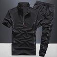 thumbnail image 3 of Conjuntos de pantalones superiores para hombre, camiseta de poliéster, trajes deportivos ajustados, chándal de moda esencial de algodón, ropa holgada barata de Kpop para hombre, 3 of 5
