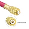 thumbnail image 4 of Uxcell 3.94ft 1/4 SAE Thread 600PSI Refrigeration Charging Hose Tube Rubber Red, 4 of 5
