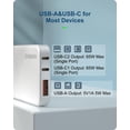 thumbnail image 4 of Cargador KWRNVO Plano USB de pared 65W GaN 3 puertos MacBook Pro/Air, 4 of 7