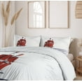 thumbnail image 6 of Ambesonne Sketch Duvet Cover Set, Saliling Ship on Sea, 2-Calking, Dark Purple Ruby Black, 6 of 7