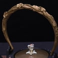 thumbnail image 4 of Abbracc Embossment Blossom Cast Iron Teapot Large Capacity 1.2L Anti Scalding Handle for, 4 of 9
